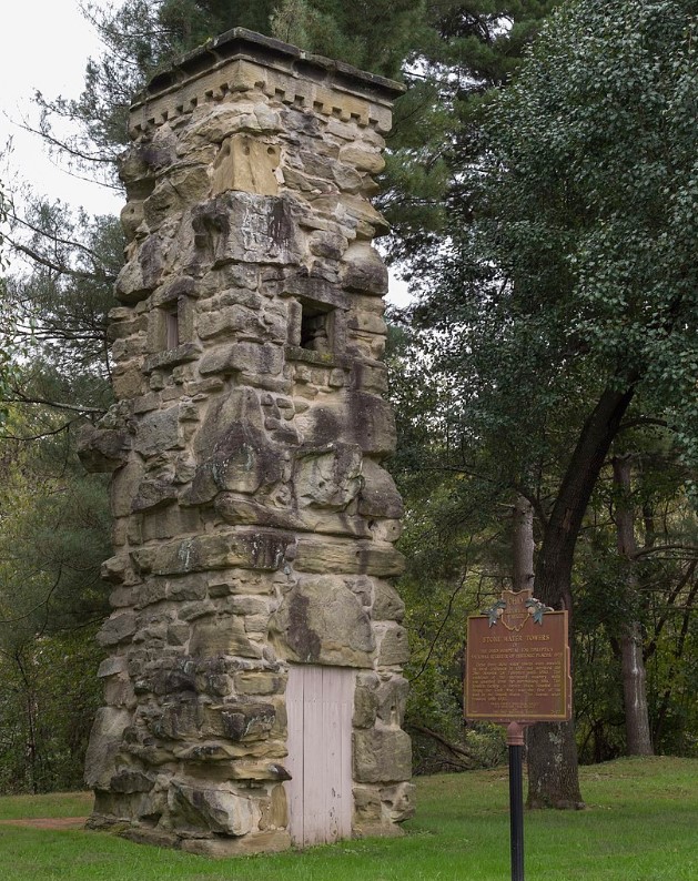 Gallipolis Epileptic Hospital Stone Water Towers,