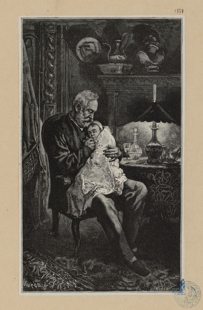 doctor with sick child
L'Enfant Terrible malade
Robert, Jules , Graveur
Vierge, Daniel , Dessinateur
Claye, J. , Imprimeur
Hugues, Eugène , Editeur