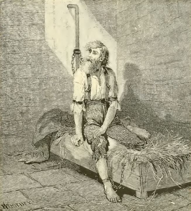 prisoner tied up in an insane asylum