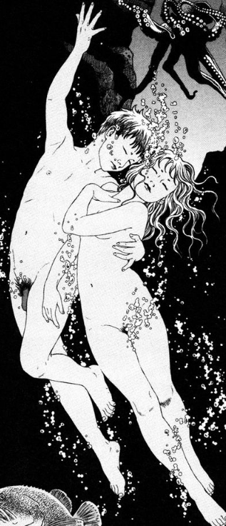 psyche et l'amour, by william adolphe bouguerau as interpreted by Suehiro Maruo